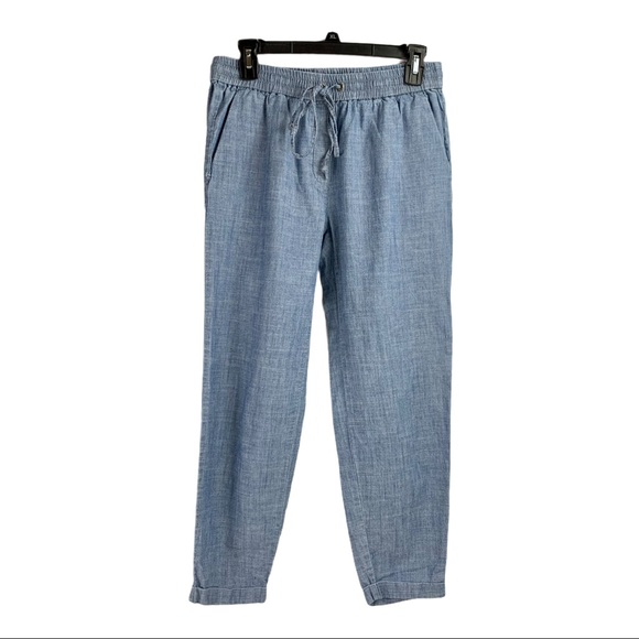 J Crew Chambray Cotton Drawstring Pants 